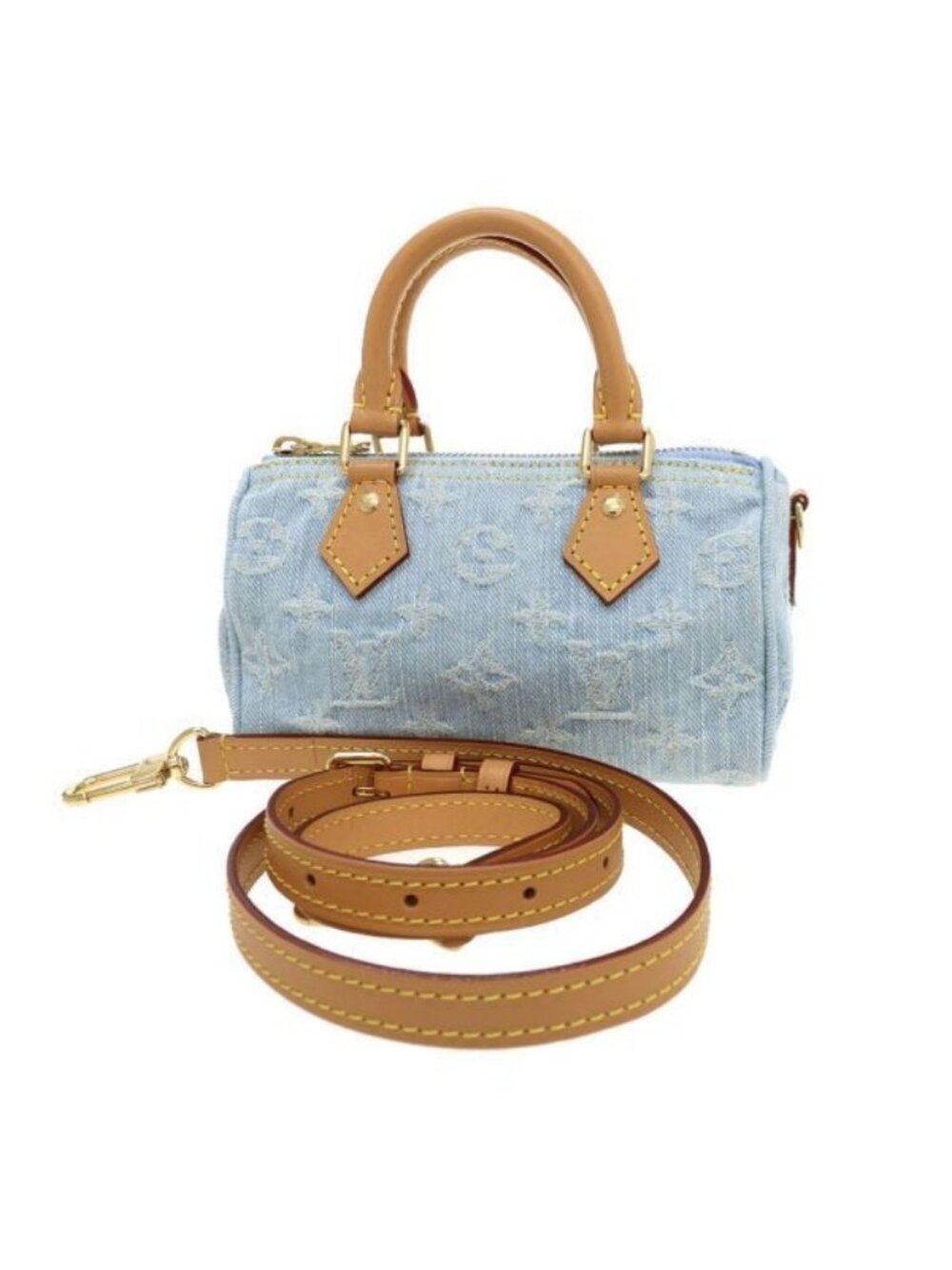 Louis Vuitton Monogram Denim Nano Speedy by the Pool Handbag